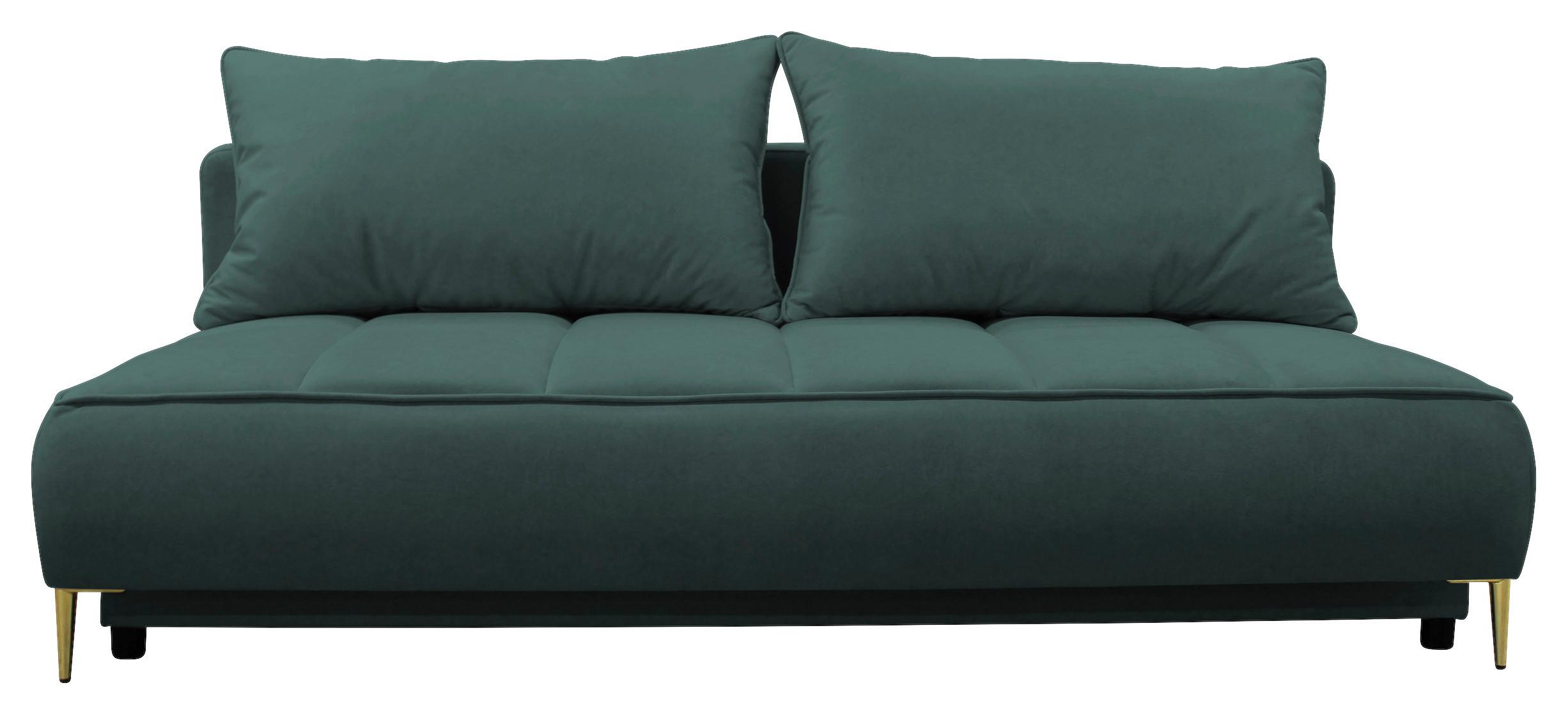 Schlafsofa Zoom Blau B: 200 Cm - Blau/Goldfarben, Design, Textil (200/90/97cm) - MID.YOU