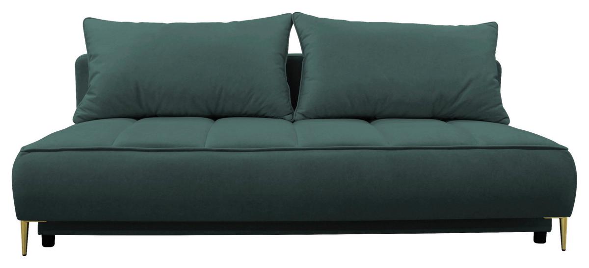 Schlafsofa Zoom Blau B: 200 cm - Blau/Goldfarben, Design, Textil (200/90/97cm) - MID.YOU
