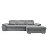 Ecksofa mit Bettkasten Rigatti Silberfarben 314x184cm - Chromfarben/Anthrazit, MODERN, Textil (314/184cm) - Livetastic