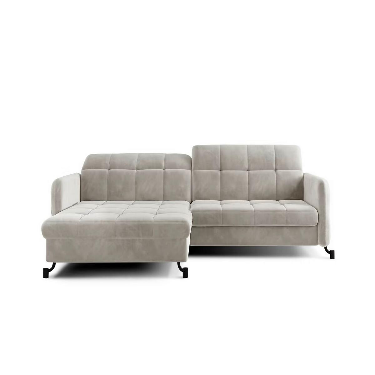 Ecksofa Lorelle Beige S: 160x225 cm - Beige/Schwarz, Design, Textil (160/225cm) - MID.YOU