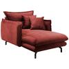 XXL-Sessel Lava Koralle B: 111 cm - Koralle/Schwarz, MODERN, Textil (111/101/167cm) - Livetastic