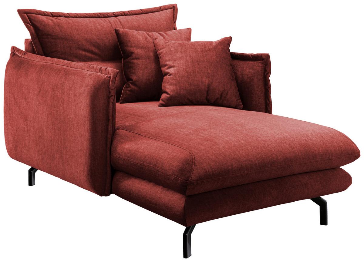 Xxl-sessel Lava Koralle B: 111 Cm - Koralle/Schwarz, MODERN, Textil (111/101/167cm) - Livetastic