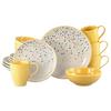 Kombiservice Joy Gelb-bunt Creme, Gelb 16-Tlg - Gelb/Creme, Basics, Keramik (36/35,5/33null) - Creatable