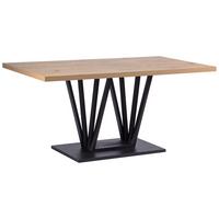 Esstisch Brad Eiche Artisan B: 160 cm - Schwarz/Eiche Artisan, KONVENTIONELL, Holzwerkstoff/Metall (160/75/90cm) - MID.YOU