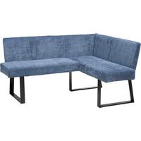 Eckbank Terri Dunkelblau, Ca. 163x132 Cm - Schwarz/Dunkelblau, KONVENTIONELL, Textil/Metall (160/130cm) - MID.YOU