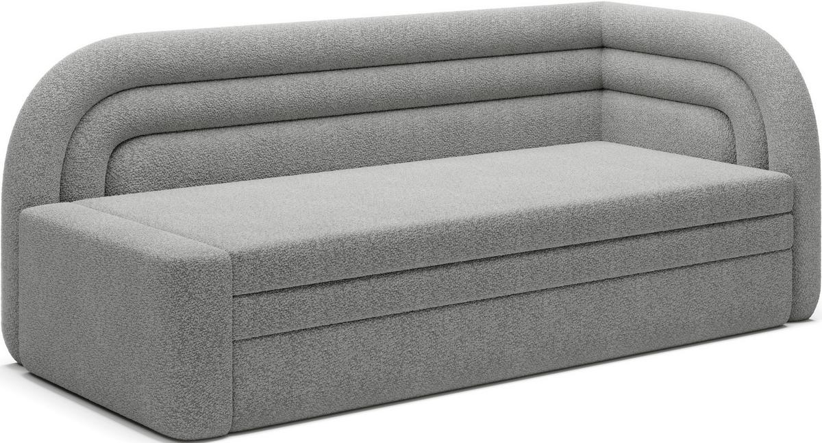 Récamiere Fabillo Grau B: 223cm - Schwarz/Grau, Design, Textil (223/80/86cm) - MID.YOU