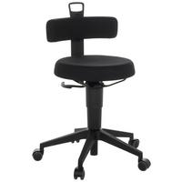 Bürohocker Top Work Flex - Schwarz, Basics, Kunststoff/Textil (40/74-86/46cm) - MID.YOU