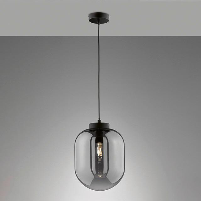 Hängeleuchte Regi 60710 - Schwarz, Design, Glas/Metall (24/140cm) - Fischer & Honsel