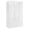 Drehtürenschrank +schubladen B: 126 Cm Spice, Weiß - Weiß Hochglanz/Eichefarben, MODERN (126/208/57cm) - MID.YOU