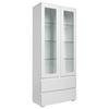 Vitrine Image B: 80 cm Weiß - Silberfarben/Weiß, KONVENTIONELL, Glas/Holzwerkstoff (80/191/40cm) - MID.YOU