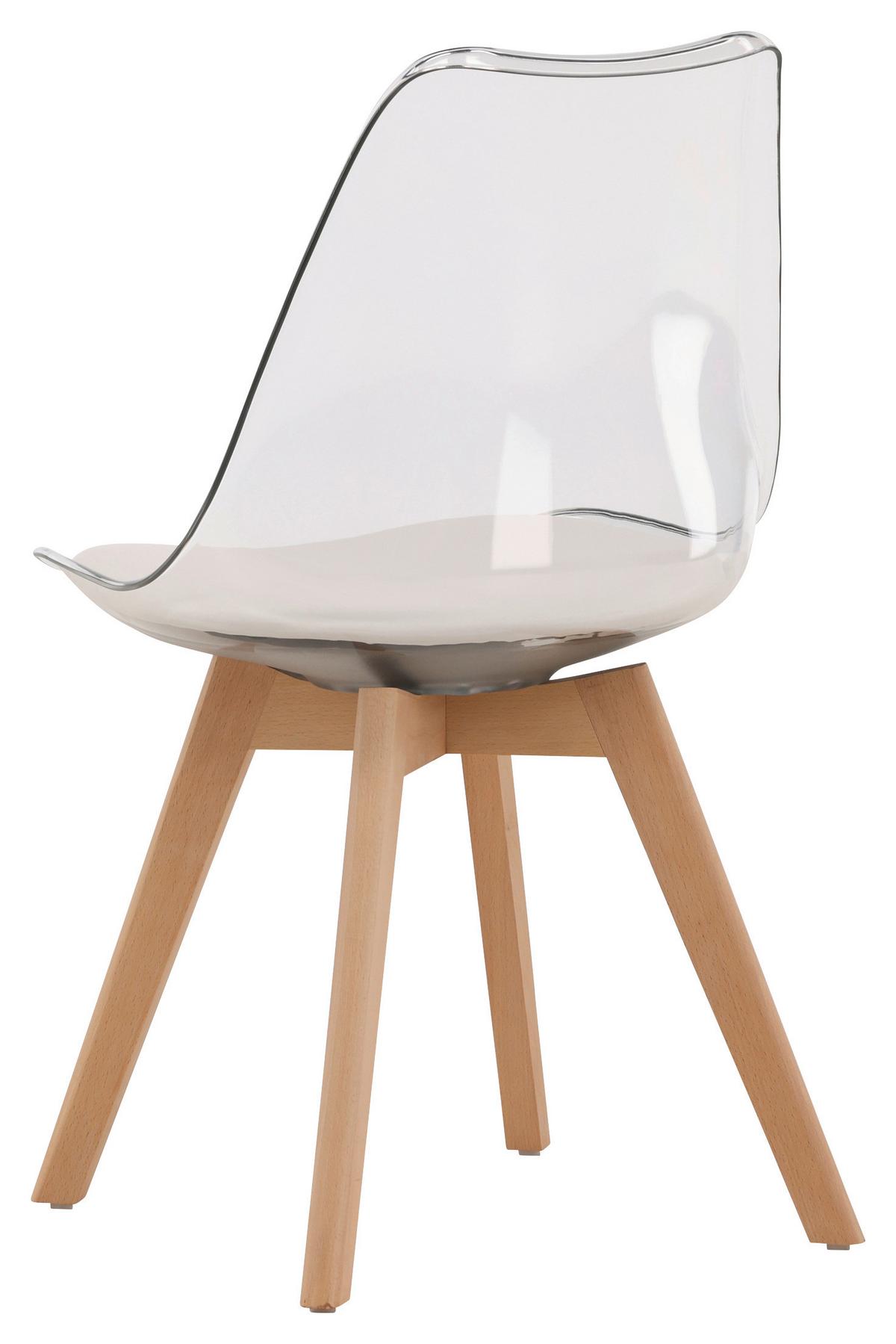 Stuhl-Set Edvin - Birkefarben/Weiß, Design, Holz/Textil (49/85/50cm) - Livetastic