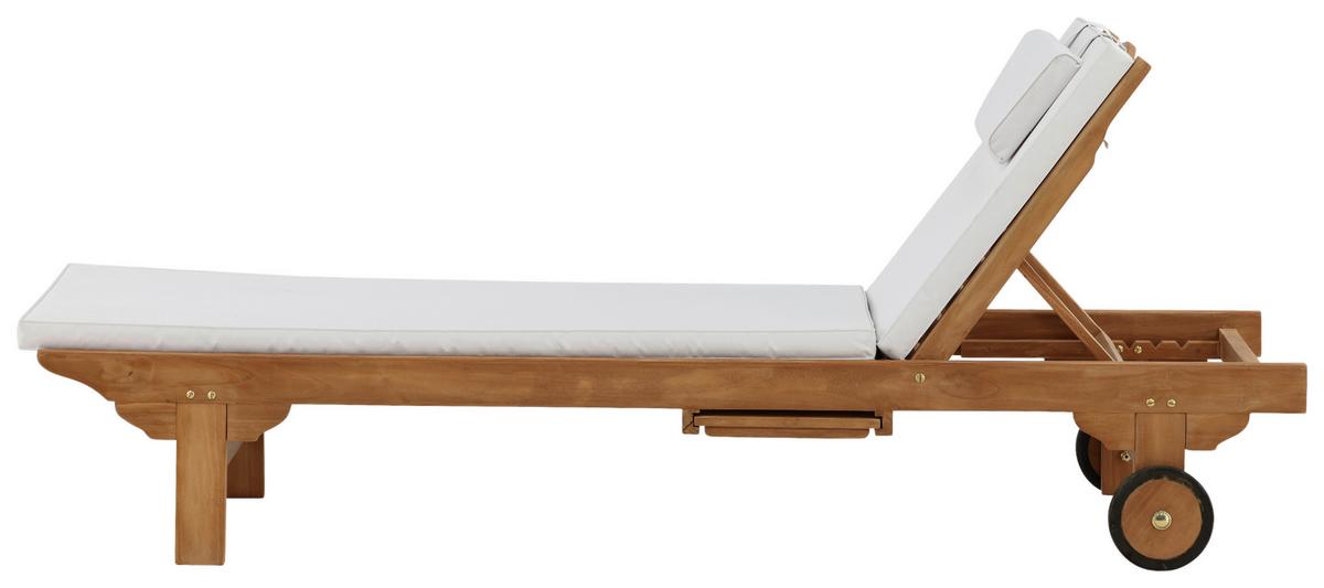 Sonnenliege Ghana - Teakfarben, KONVENTIONELL, Holz (200/33/65cm) - Gardenson