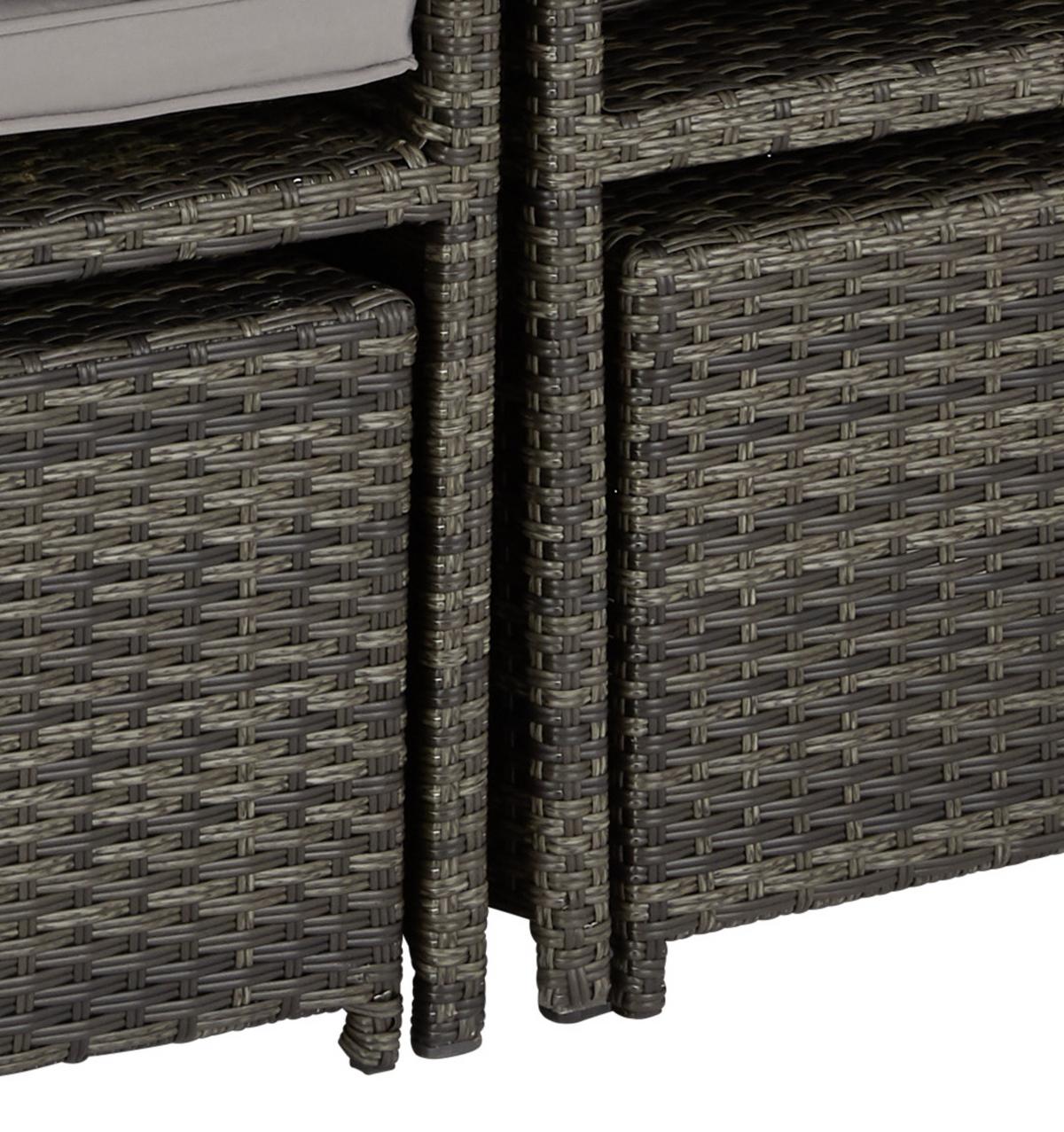 Kerti Szett Emma - barna/fekete, Modern, műanyag/textil - Luca Bessoni