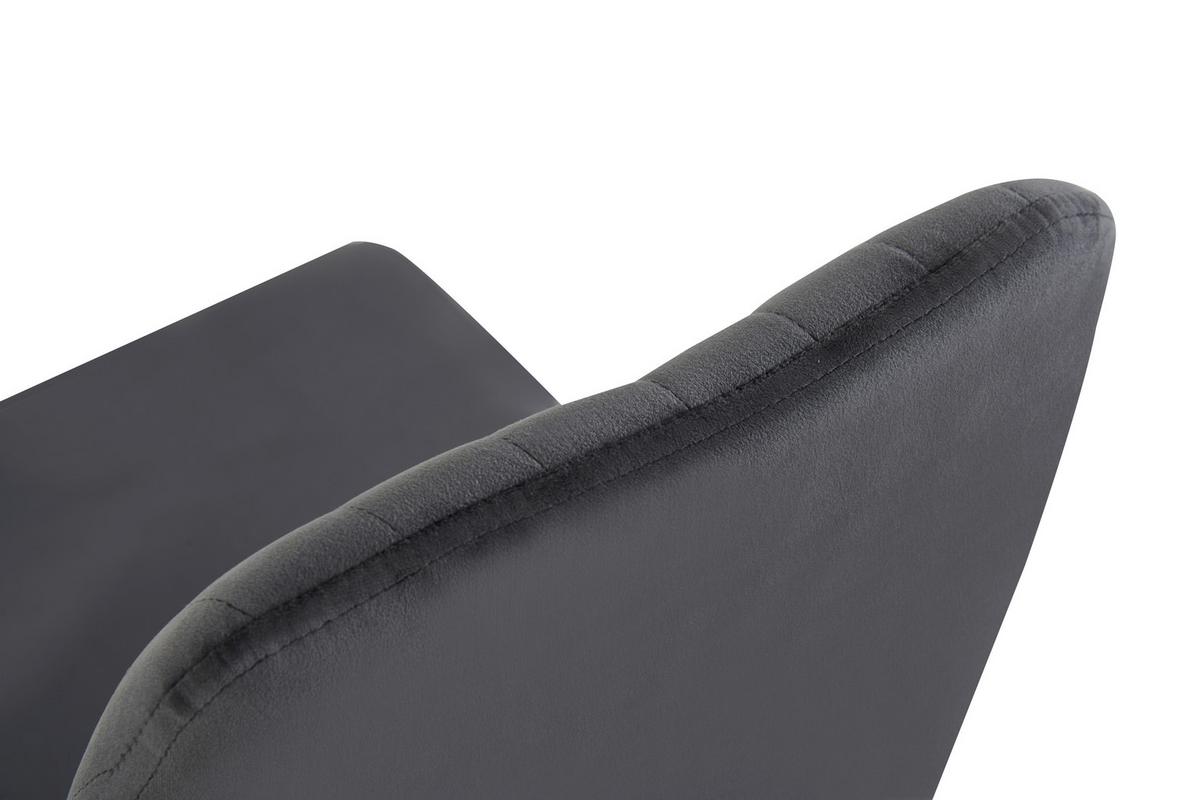 Stuhl-Set Claudia Anthrazit B: 44 cm - Anthrazit/Schwarz, MODERN, Textil/Metall (44/88/58cm) - MID.YOU