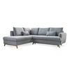 Ecksofa Scanddic Lagom Hellgrau S: 202x242 cm - Hellgrau/Naturfarben, Textil (202/242cm) - MID.YOU