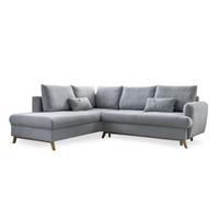 Ecksofa Scanddic Lagom Hellgrau S: 202x242 cm - Hellgrau/Naturfarben, Textil (202/242cm) - MID.YOU