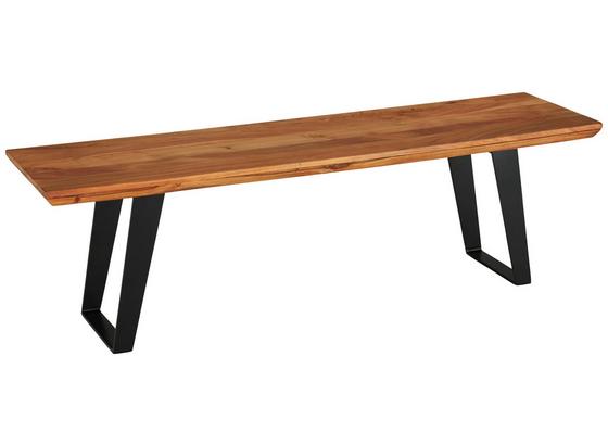 Lavica Herkules - čierna/farby akácie, Štýlový, kov/drevo (150/45/38cm) - Zandiara Lavica Herkules - čierna/farby akácie, Štýlový, kov/drevo (150/45/38cm) - Zandiara