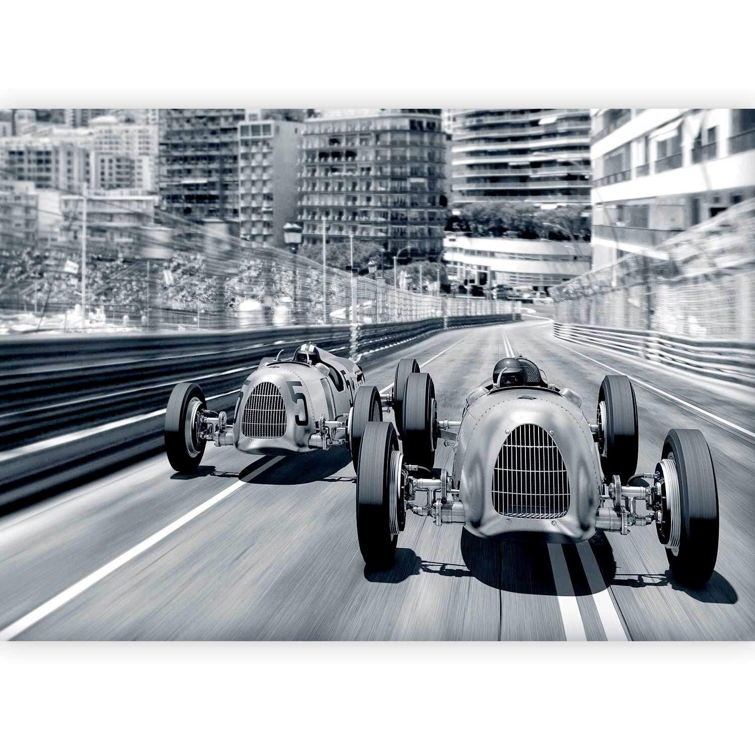 Fototapete SPEED OF SOUND B/H: ca. 300x210 cm - Schwarz/Weiß, LIFESTYLE, Textil (300/210cm) - artgeist