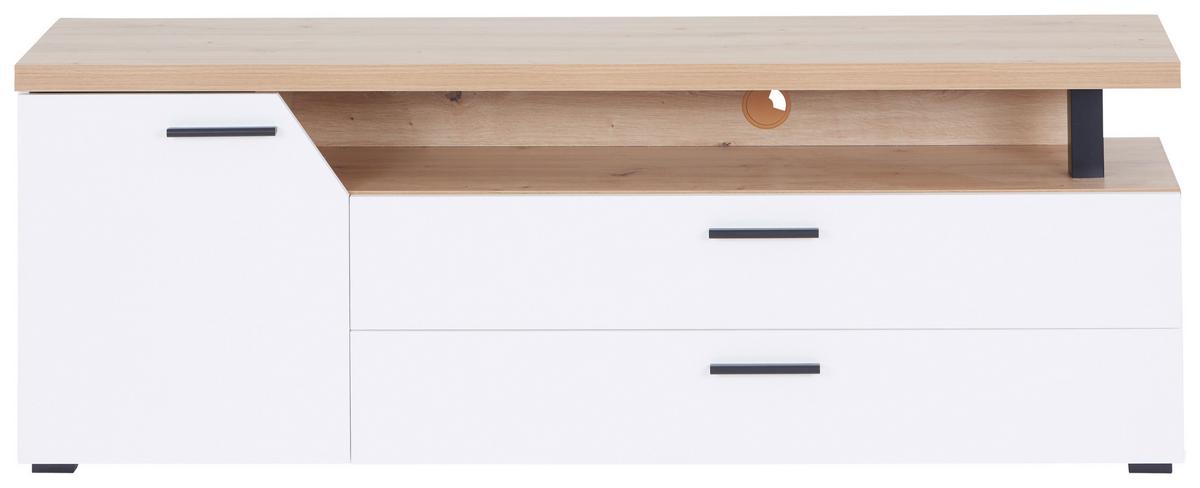 TV STOLÍK NICO - čierna/biela, Modern, kompozitné drevo/plast (160/58,4/40cm)
