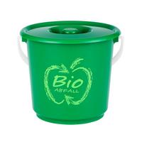 Komposteimer 2,7 L Grün Mit Deckel - Weiß/Grün, KONVENTIONELL, Kunststoff (18/17cm)