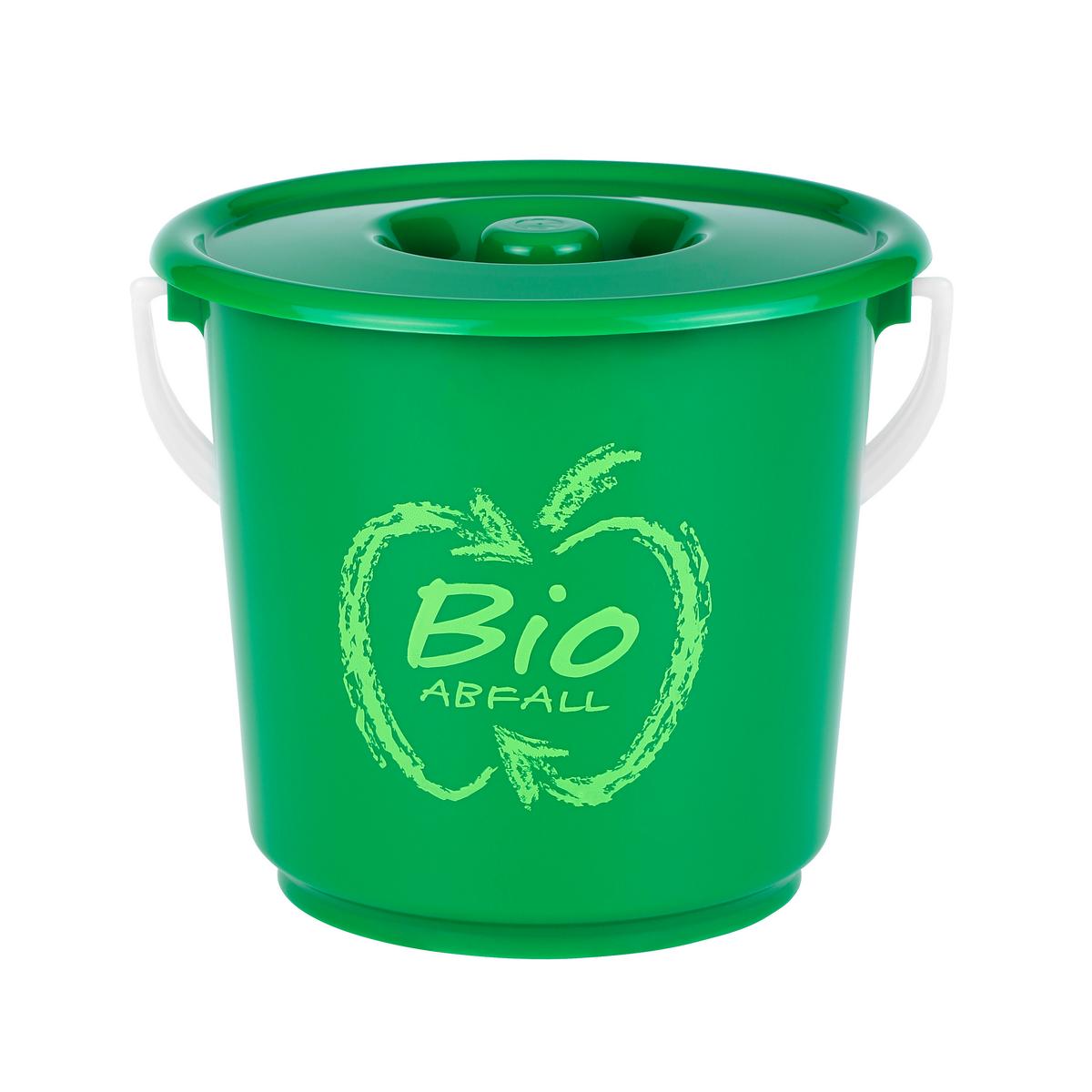Komposteimer 2,7 L Grün Mit Deckel - Weiß/Grün, KONVENTIONELL, Kunststoff (18/17cm)