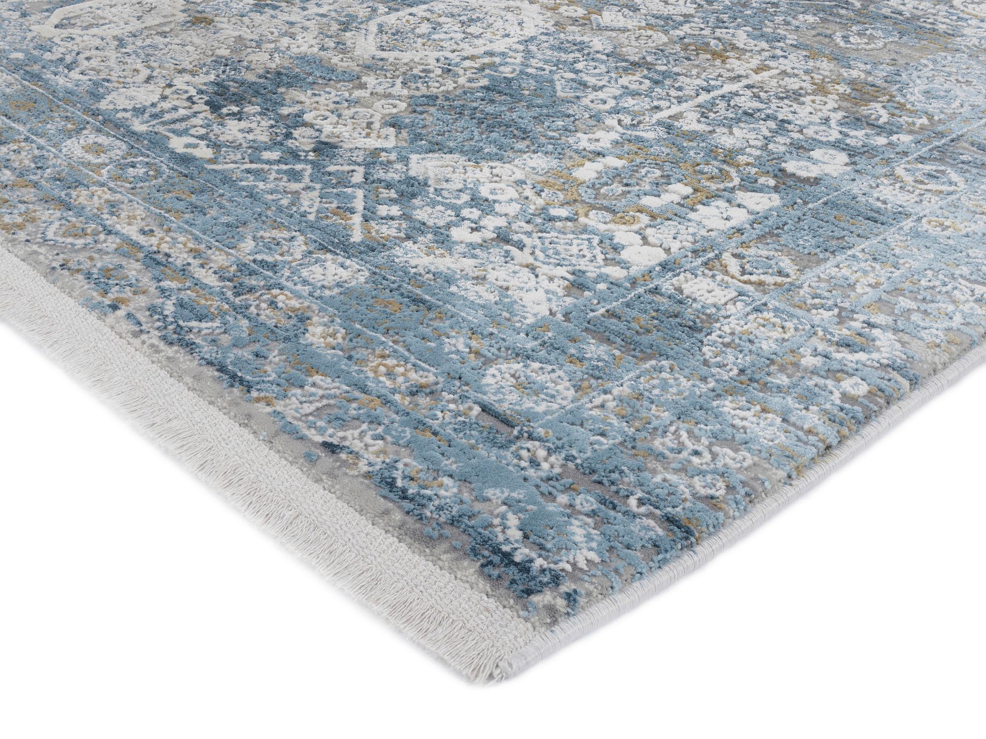 Webteppich Toulon Blau/Grau 200x290 cm - Blau/Grau, Design, Textil (200/290cm) - Dieter Knoll
