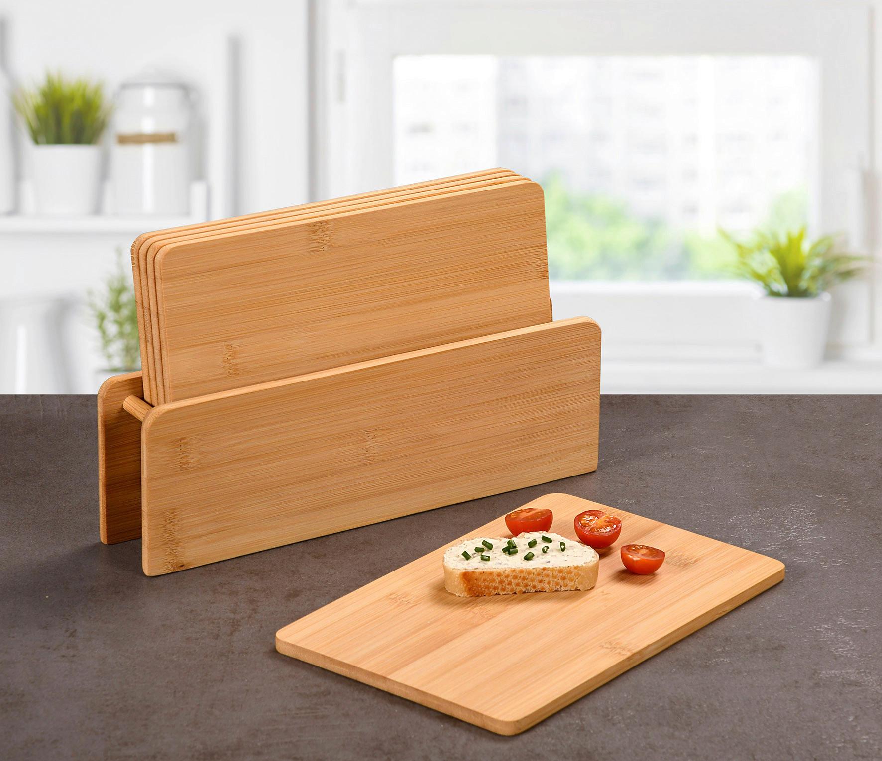 Schneidebrett-Set Mit 5 Brettchen - Hellbraun, Basics, Holz (29/6/18cm) - Kesper