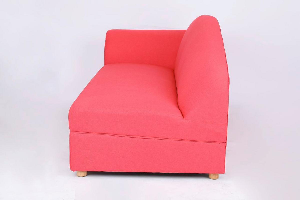 3-Sitzer Loretta Armlehne links, ca.193x83x85cm - Rot, Basics, Holz/Textil (193cm)