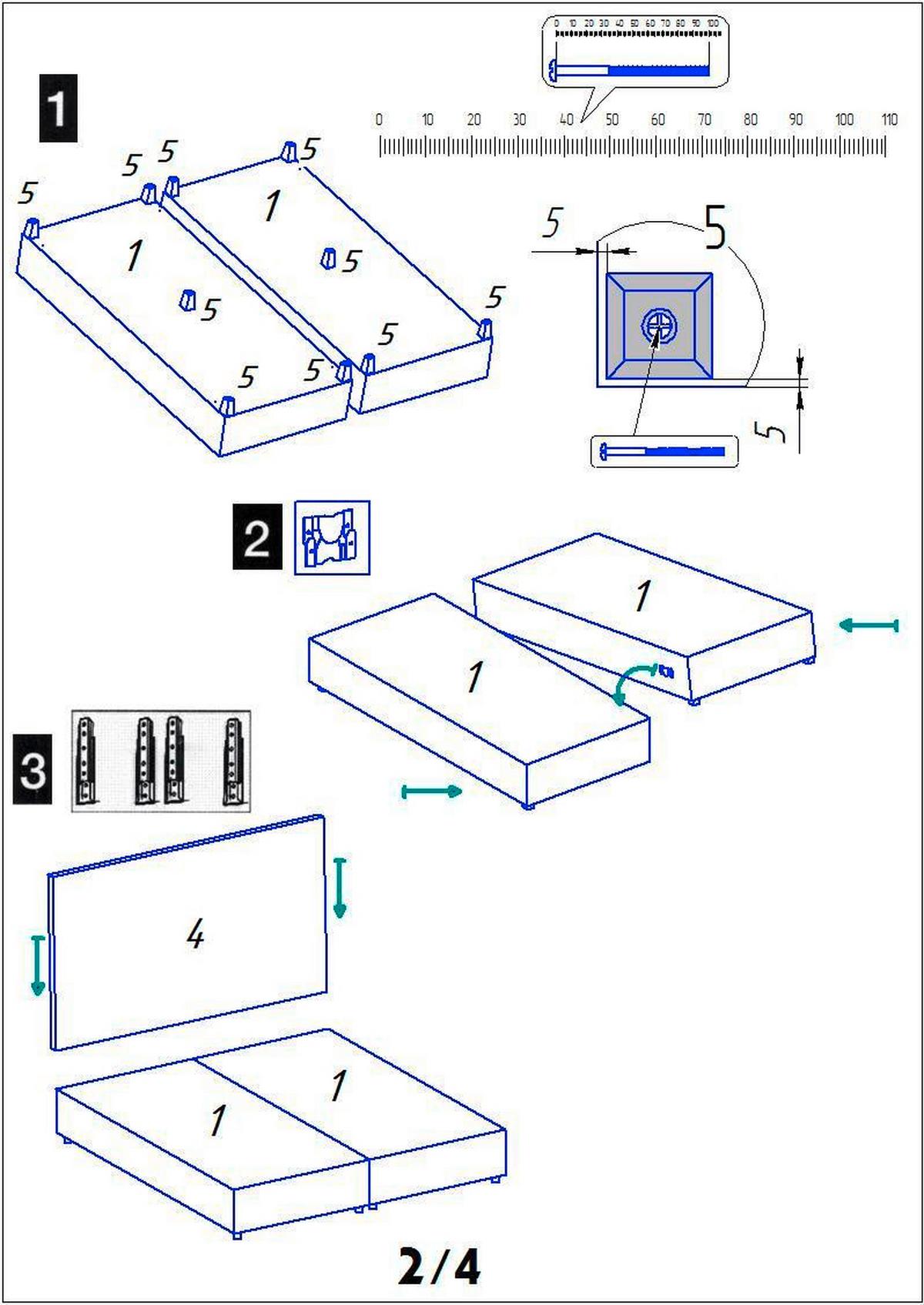 Manželská boxspring postel RINA, 180x200, šedá - šedá/přírodní barvy, Moderní, dřevo/textil (180/200cm)