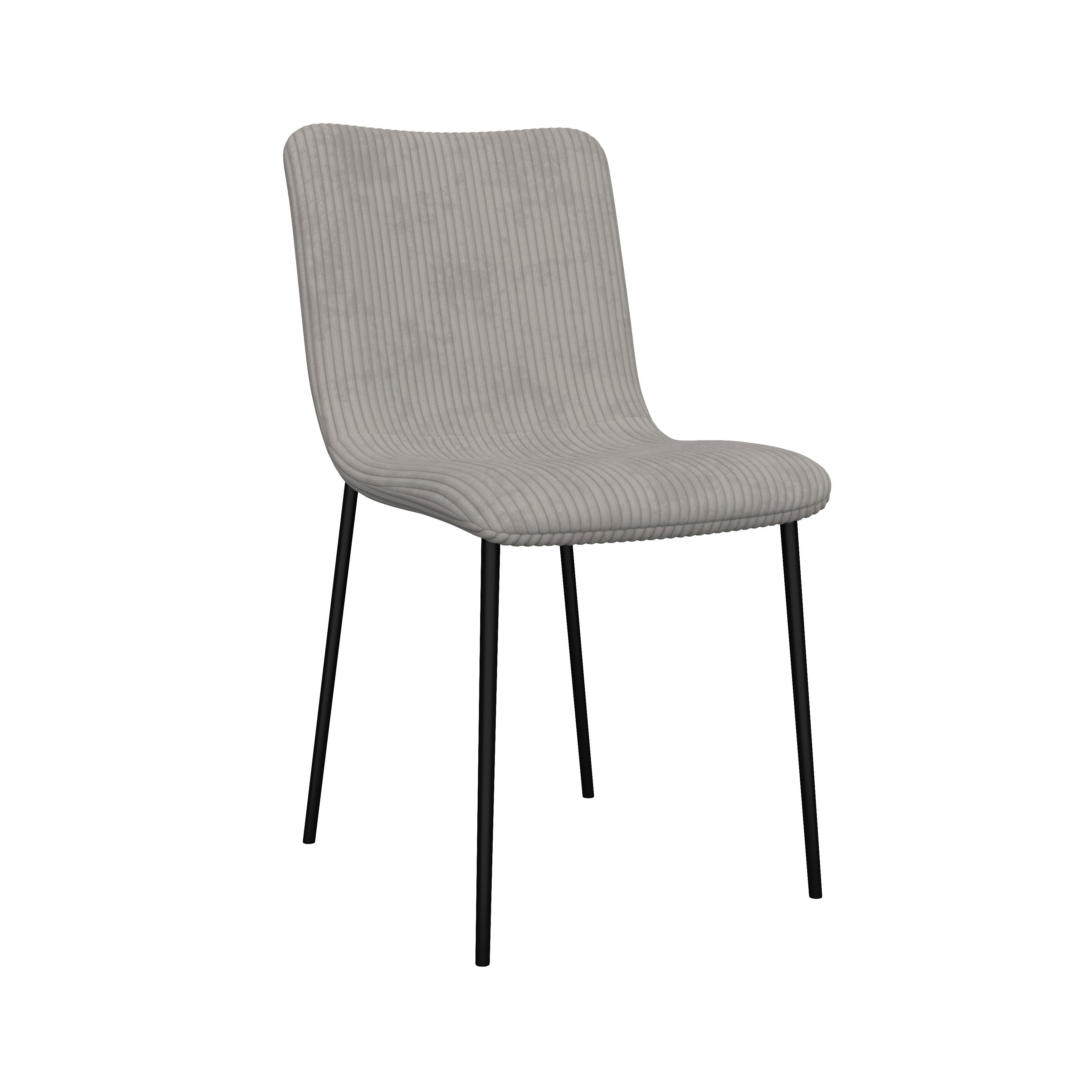 Židle AMY - černá/světle šedá, Moderní, kov/dřevo (45/85/55cm) - Bessagi Home