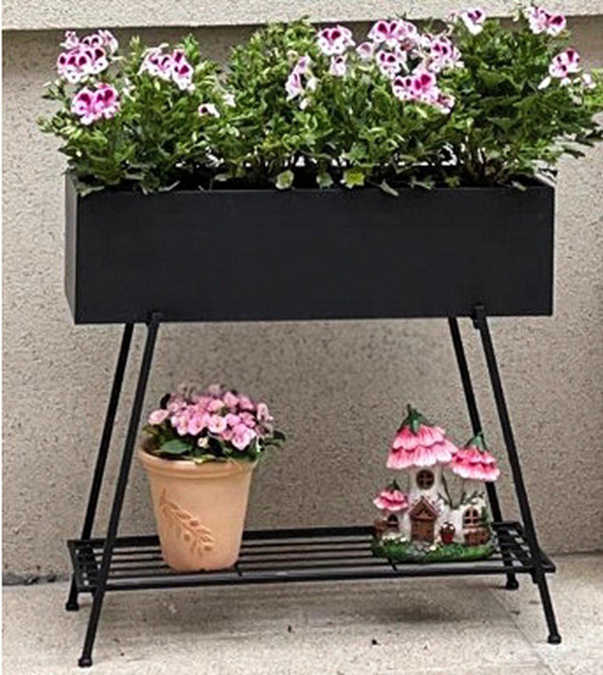 Blumenkasten Blumenkasten Jasmin - Anthrazit, Basics, Metall (30/80/96cm)