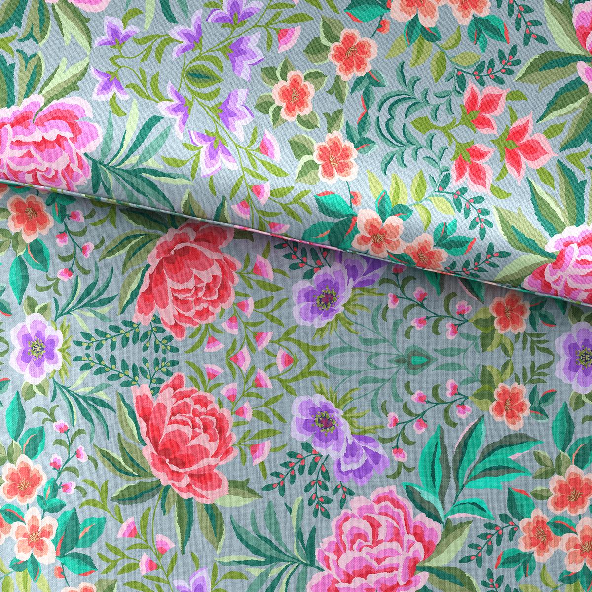 Povlečení Vivien, 70/90 140/200cm - vícebarevná, Romantický / Rustikální, textil (140/200cm) - Mömax