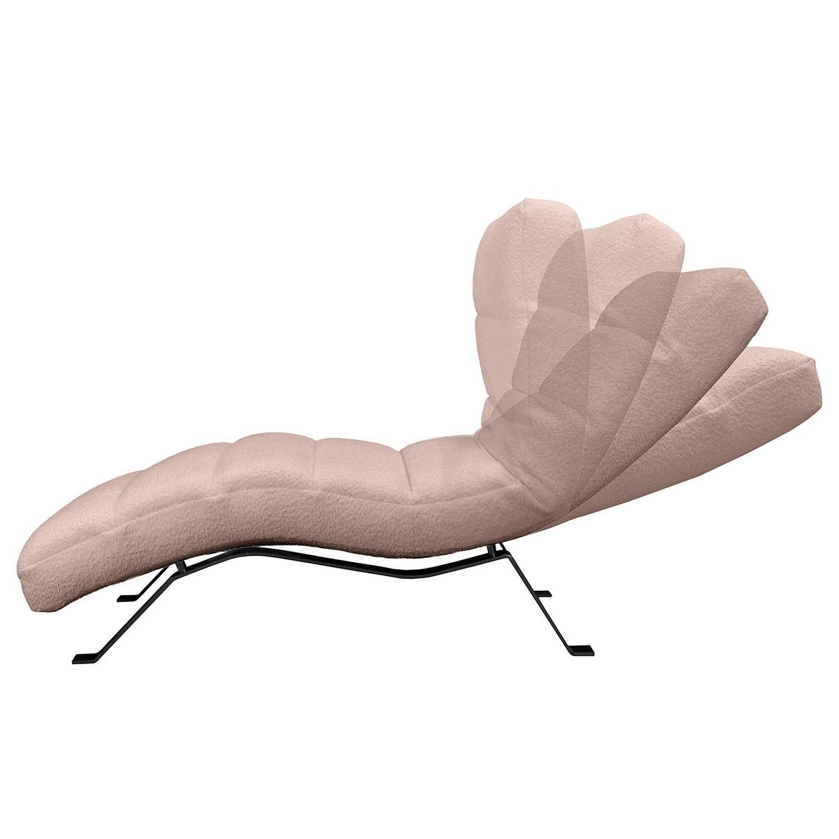 Relaxliege Swing Black Rosa B: 65 Cm - Schwarz/Rosa, Design, Textil (65/65-95/171cm) - Livetastic