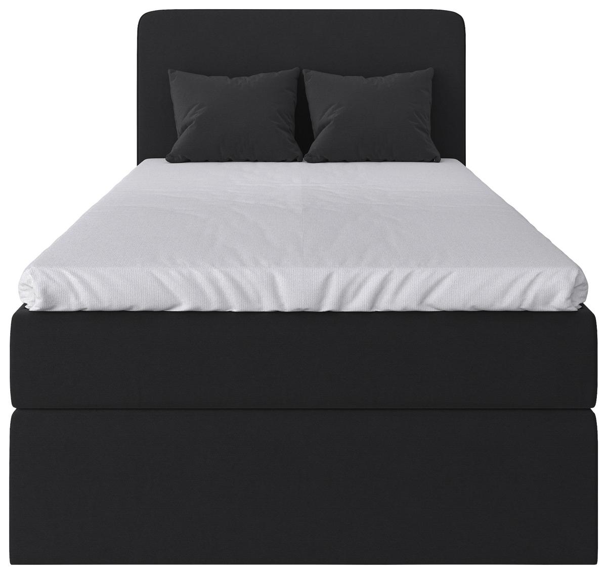 Boxbett Jubi 90-A - Anthrazit/Schwarz, KONVENTIONELL, Holz/Textil (90/200cm)