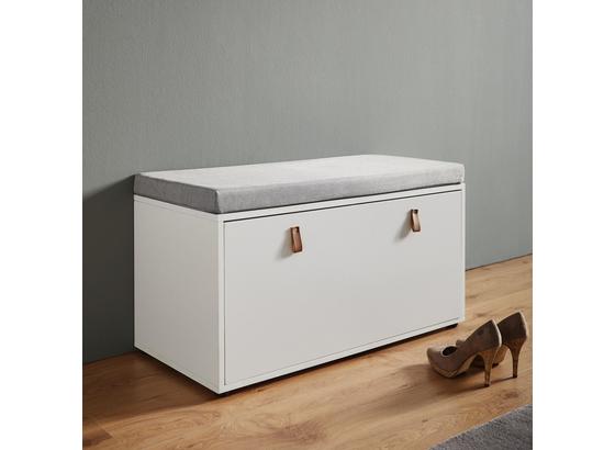 Lavica Mick - sivá/biela, Moderný, drevo (85/46,6/40cm) - Modern Living Lavica Mick - sivá/biela, Moderný, drevo (85/46,6/40cm) - Modern Living
