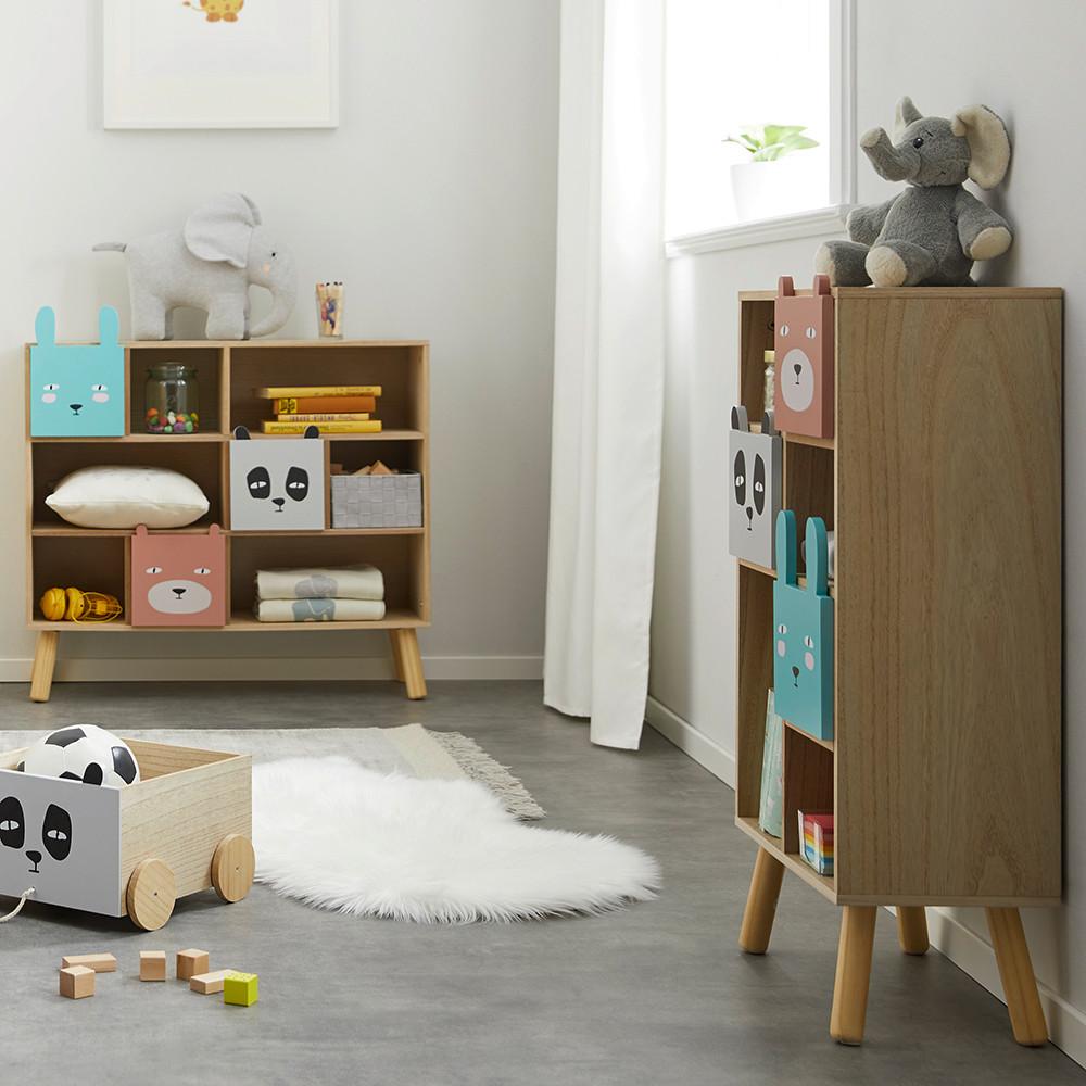 Detský regál LANNY modrá, sivá, ružová