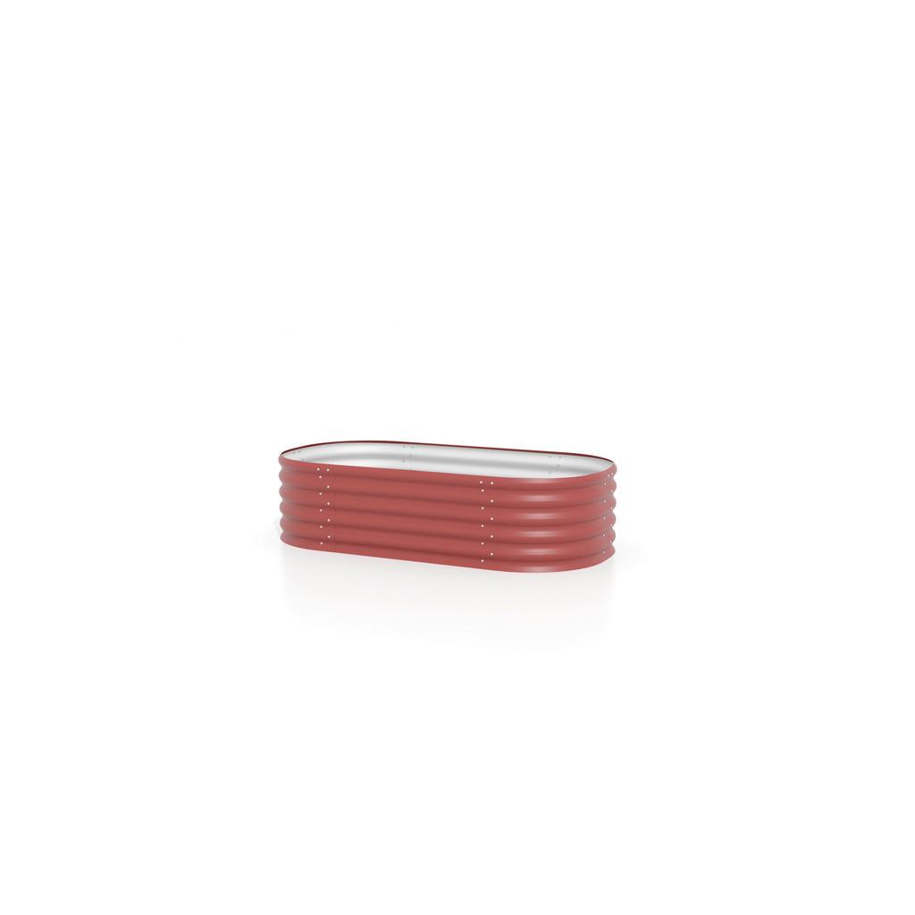 Hochbeet Stahl Vita 401 oval 82,1x40,1x162,1 cm, Rot