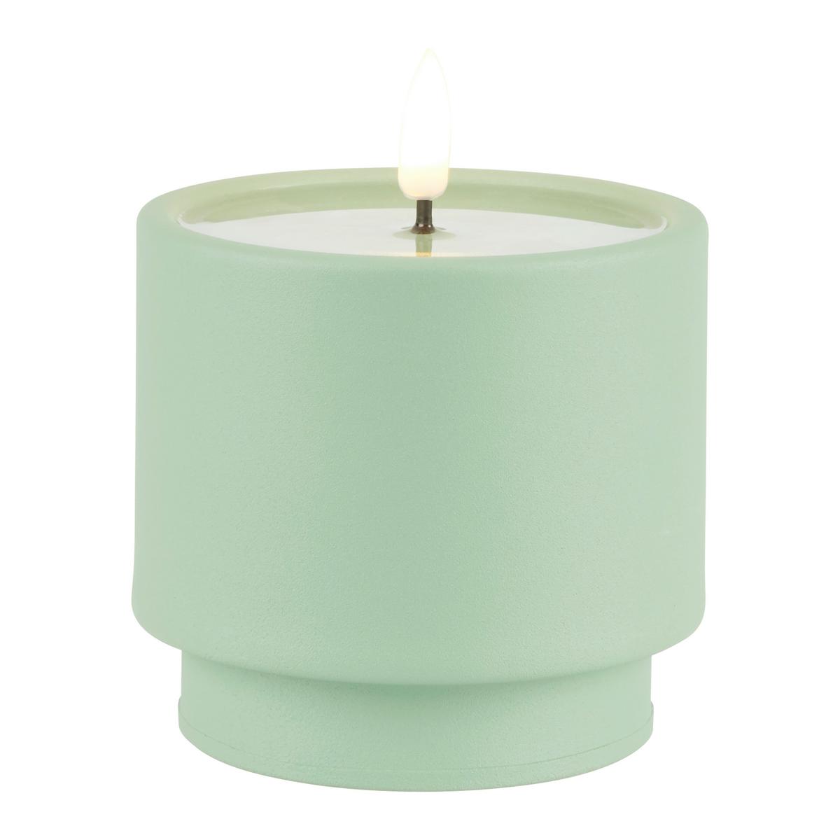 LED sviečka BELLY - oranžová/modrá, Moderní, kov/plast (9/8,5cm) - Mömax