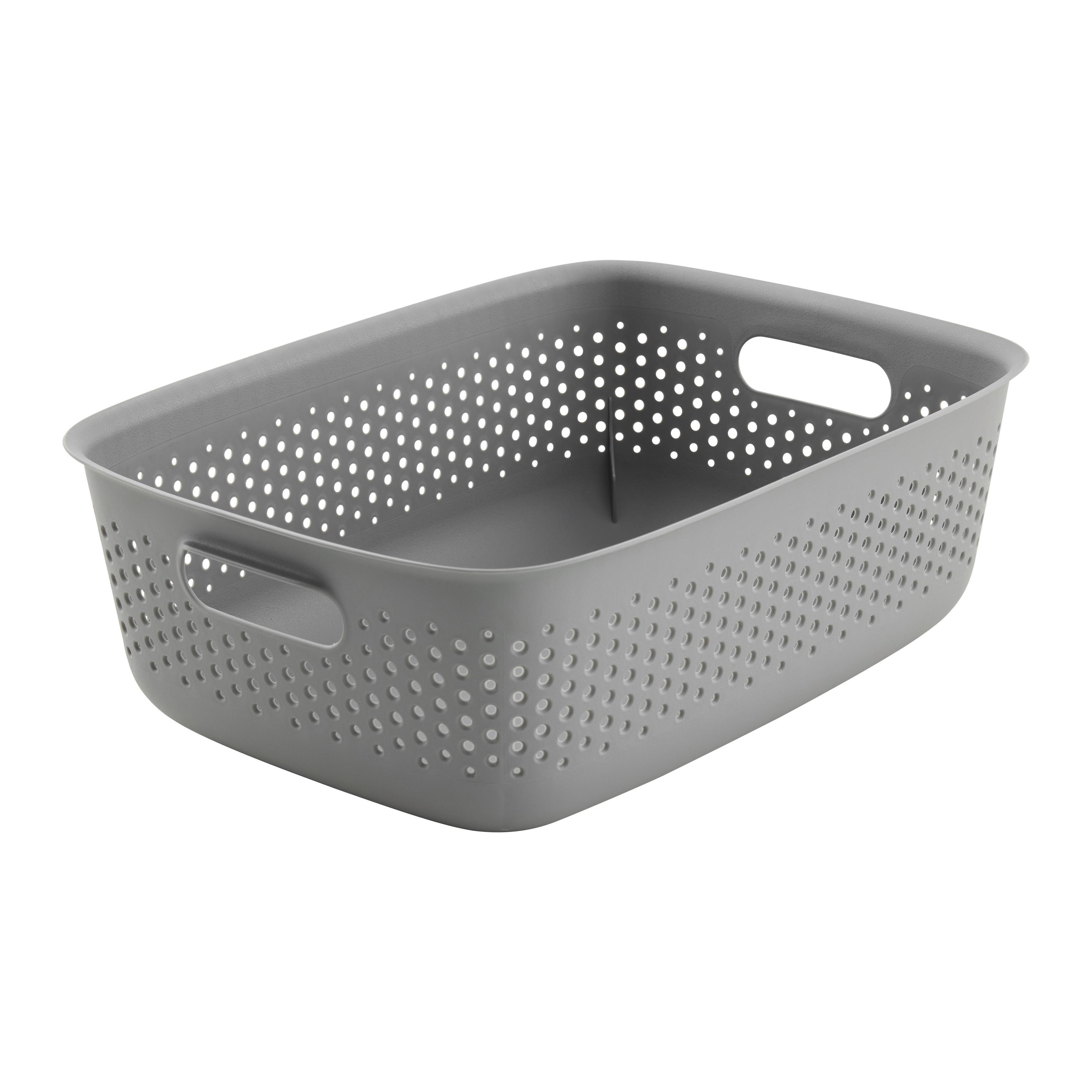 Košík na drobnosti MAJA - CA. 10L - šedá, Moderní, plast (39/29/13cm) - Mömax