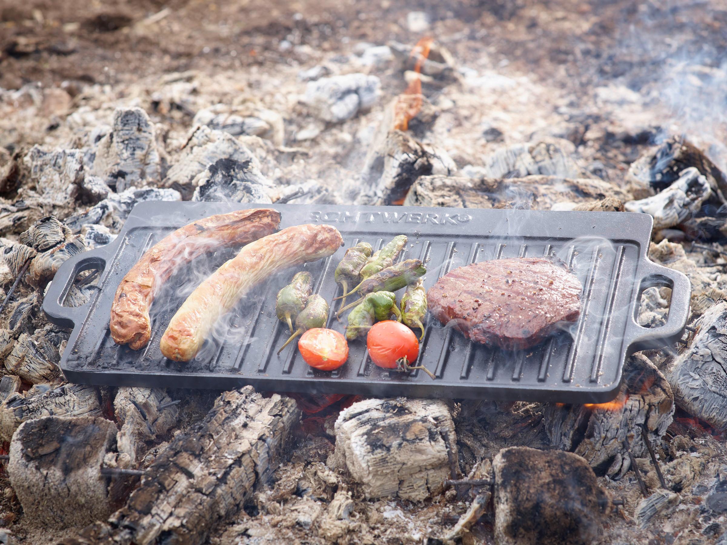 Grillplatte Echtwerk Grillplatte Small - Schwarz, Design, Metall (45,5/23/1,5cm) - Echtwerk