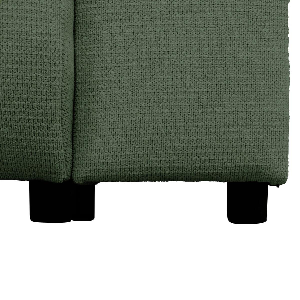 Ecksofa Velo Grün S: 160x250 cm - Schwarz/Grün, Design, Textil (160/250cm) - MID.YOU