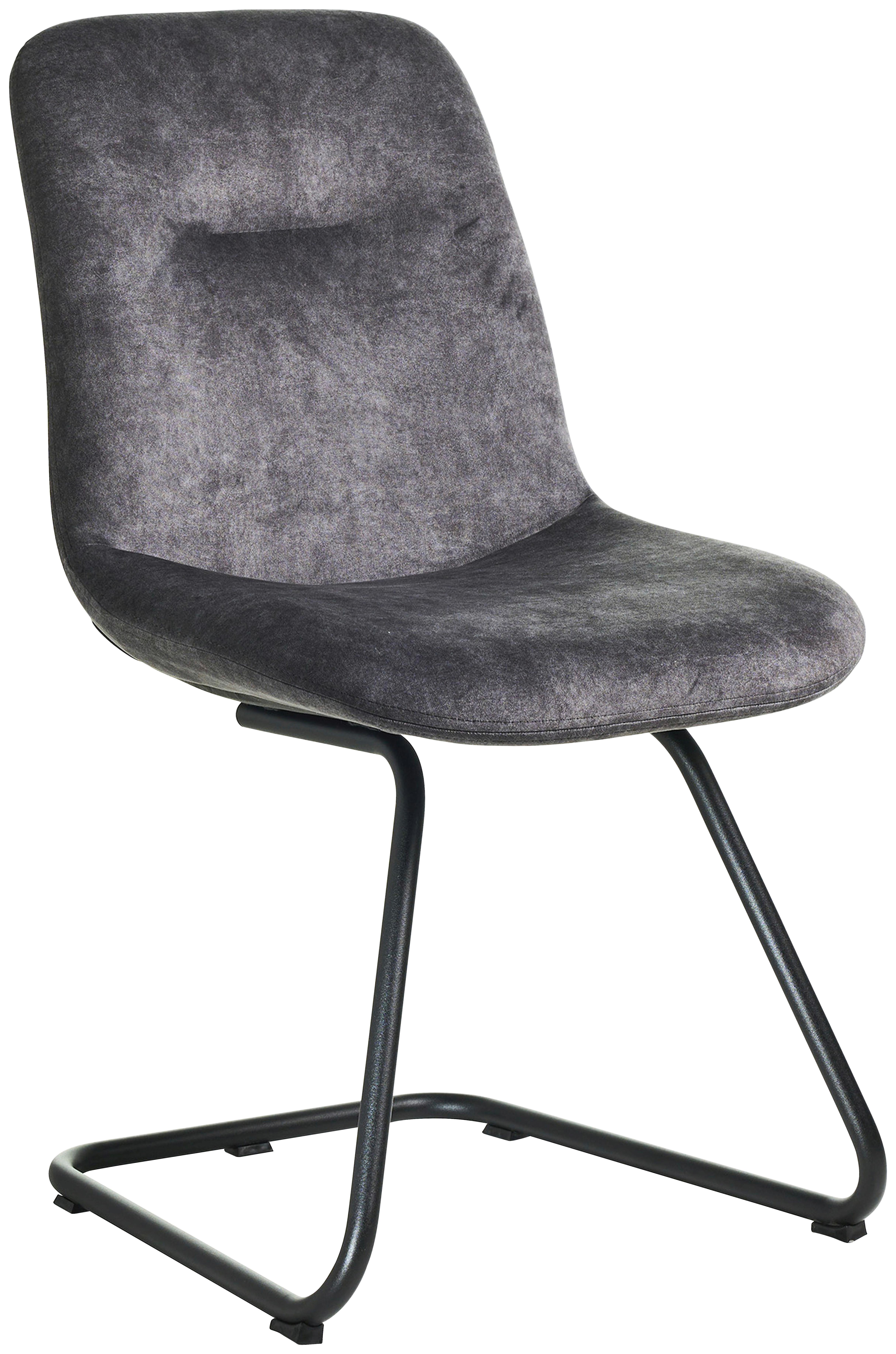 STOLIČKA SWING-CH - čierna/sivá, Basics, kov/textil (51/89/61cm) - Celina Home