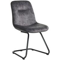 STOLIČKA SWING-CH - čierna/sivá, Basics, kov/textil (51/89/61cm) - Celina Home