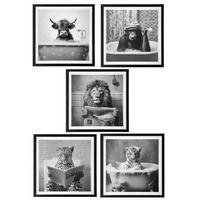 Leinwandbild Coco - Schwarz/Grau, KONVENTIONELL, Holzwerkstoff/Kunststoff (50/50/2,5cm) - Luca Bessoni