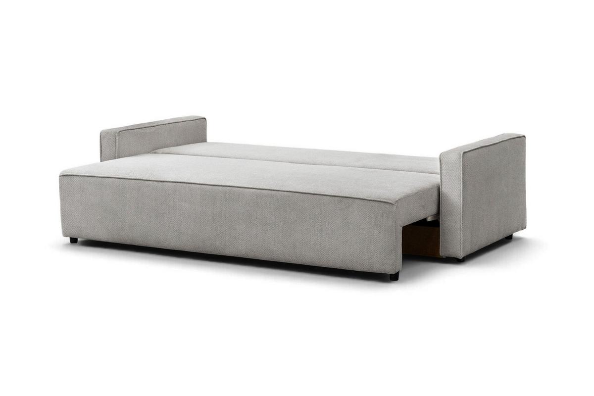 Rozkladacia pohovka NERA, sivá ženilka - sivá, Modern, textil/plast (232/90/100cm)