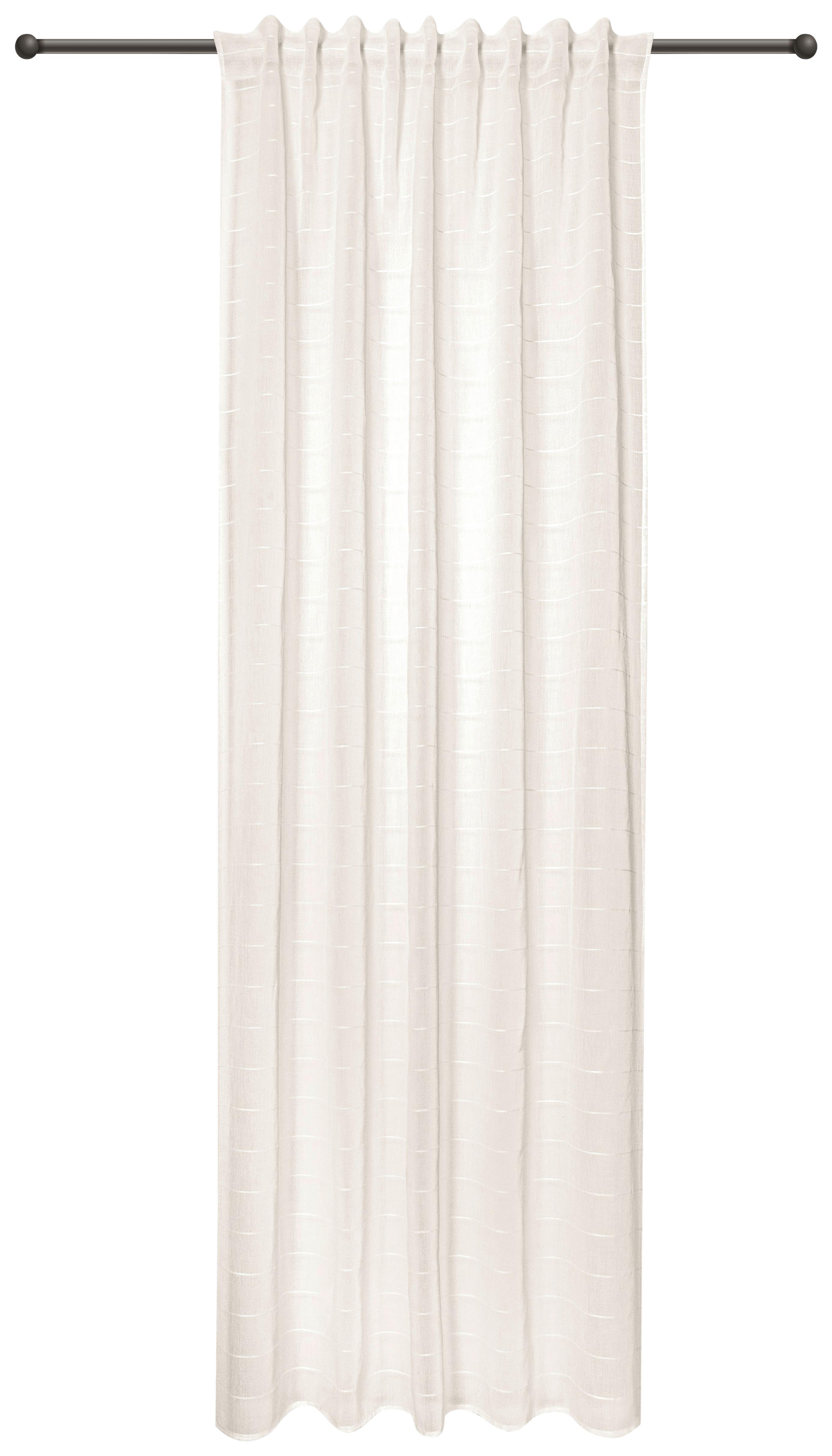 Fertigvorhang Pauline - Weiß, MODERN, Textil (140/245cm) - Luca Bessoni