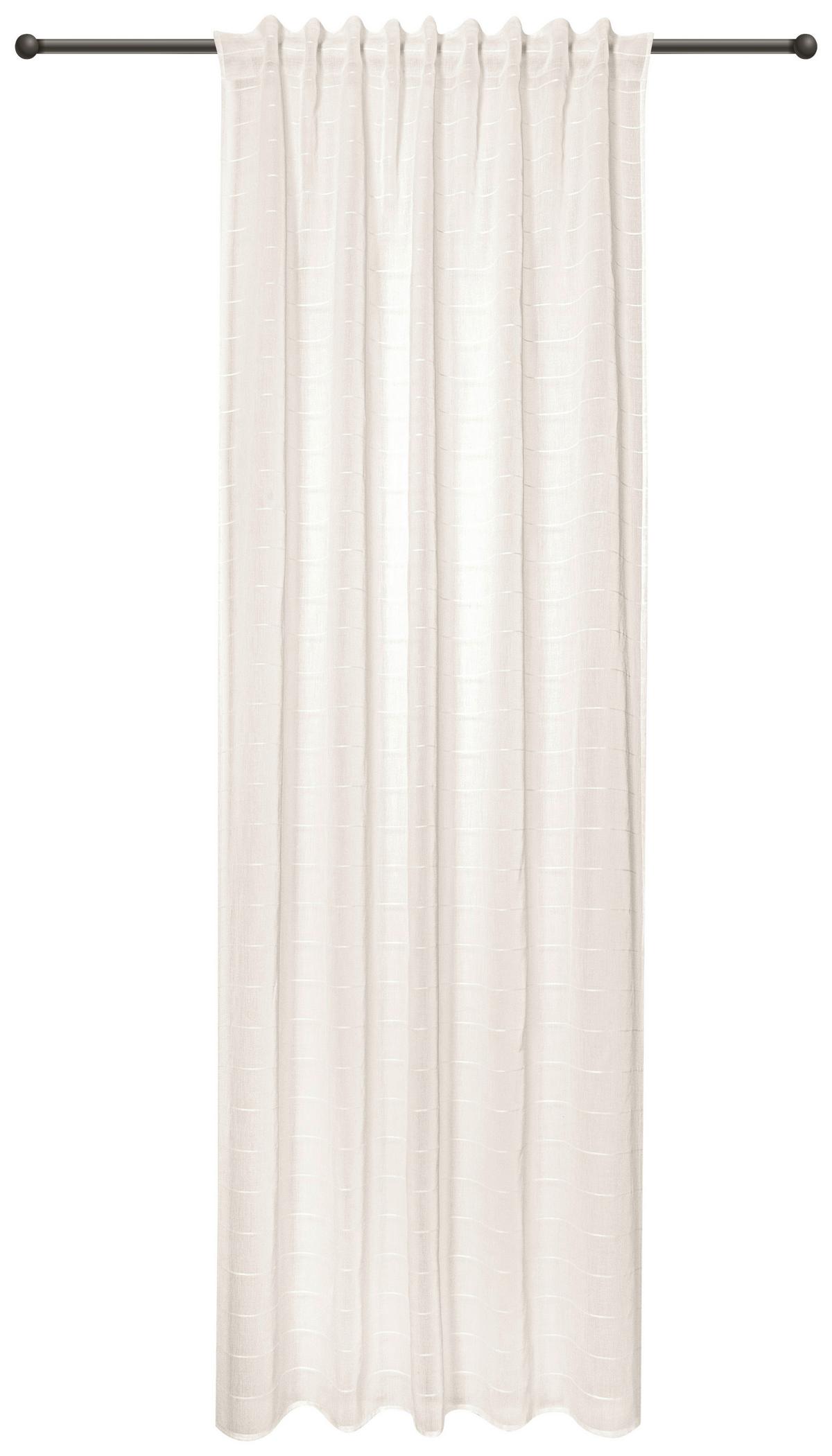 Fertigvorhang Pauline - Weiß, MODERN, Textil (140/245cm) - Luca Bessoni
