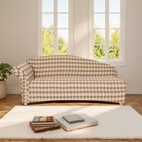3-Sitzer Loretta, Armlehne links, ca. 193x83x85 cm - Hellbraun/Braun, Basics, Holz/Textil (193/83/85cm)
