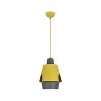 PENDELLEUCHTE 50101149 FALUN - Gelb/Grau, Design, Metall (22/22/150cm)
