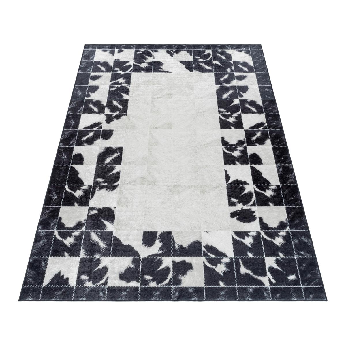 Flachwebteppich Fiesta - Creme/Schwarz, Design, Textil (140/200cm) - Novel